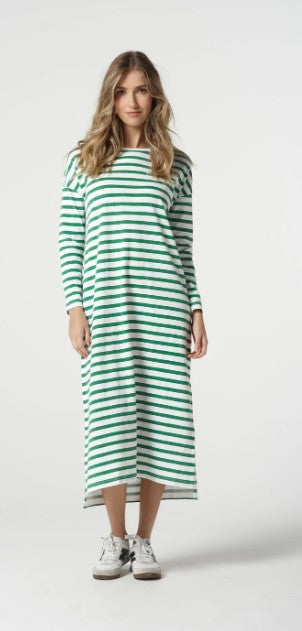 Jolly green stripe dress