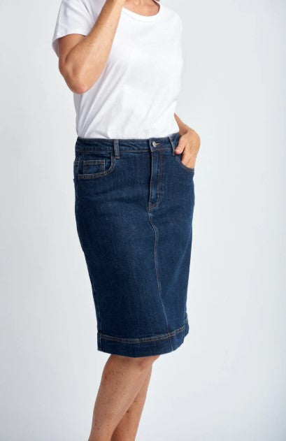 GC Short Denim cotton skirt indigo