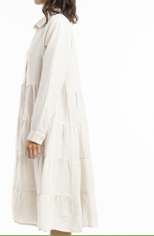 Pure linen Natural Aline dress