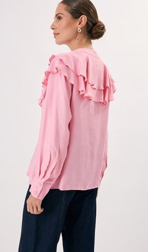 Micky Frilled shirt pink