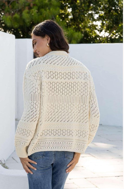 Joop Cotton cream cardigan