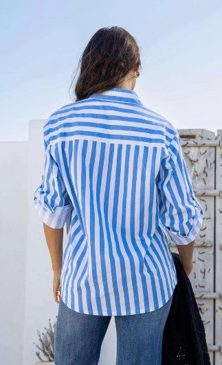 jOOP BLUE stripe cotton shirt