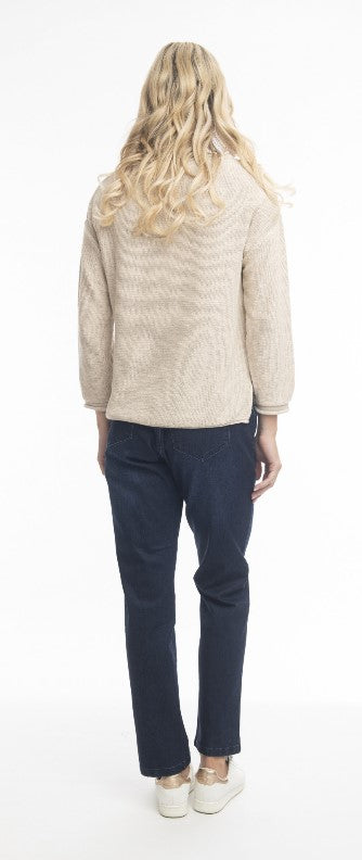 Denim straight leg jeans dark