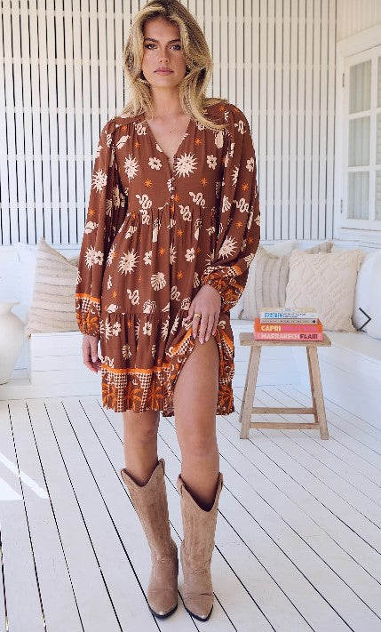 De La Sol Print Tracey short dress