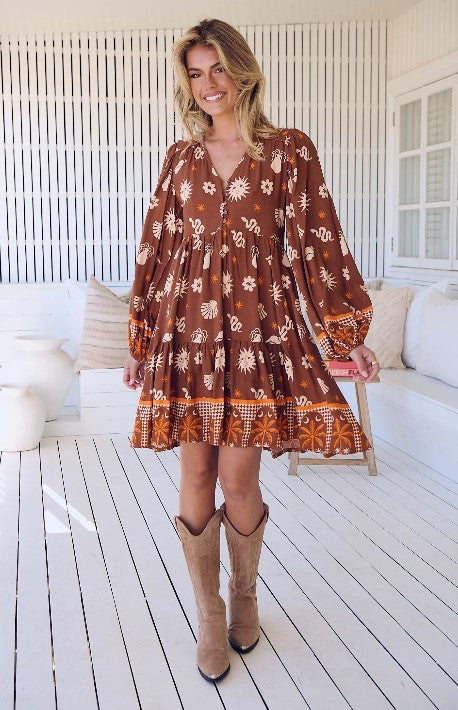 De La Sol Print Tracey short dress