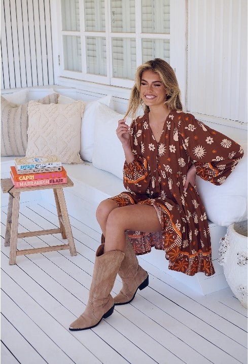 De La Sol Print Tracey short dress