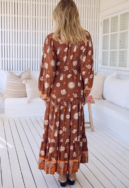 Hayley Maxi dress Dela Sol print