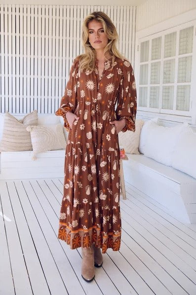 Hayley Maxi dress Dela Sol print