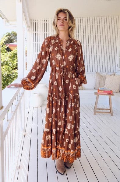 Hayley Maxi dress Dela Sol print
