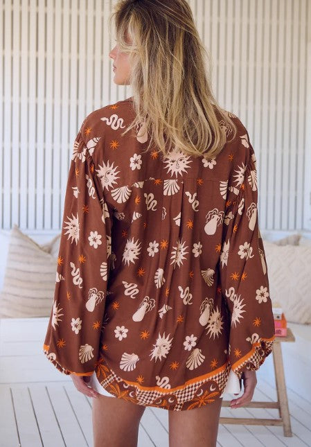 Stevie shirt De La Soi print