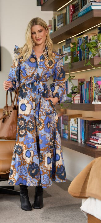 Rhoda floral blue dress