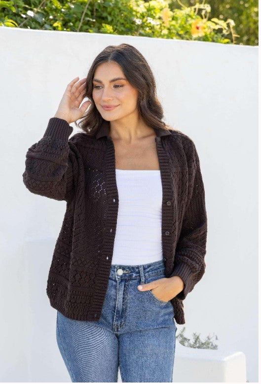 Cardigan chocolate