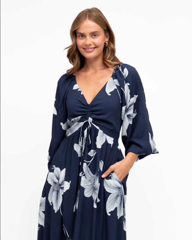 Midnite Lily Navy Maxi dress