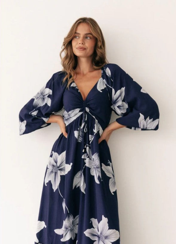 Midnite Lily Navy Maxi dress