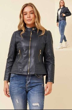 Deep navy biker jacket
