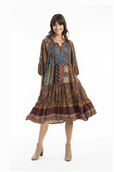 Iguzu earth floral dress