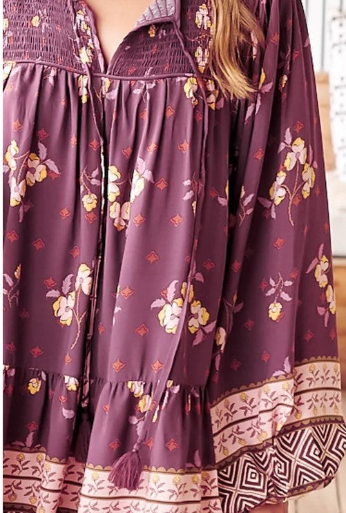 Dolcetto Print Alice Mini Blouse