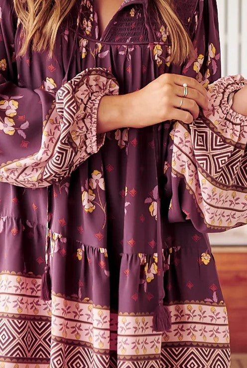 Dolcetto Print Alice Mini Blouse