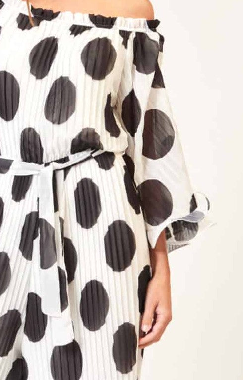 Chiffon black spotted Jumpsuit
