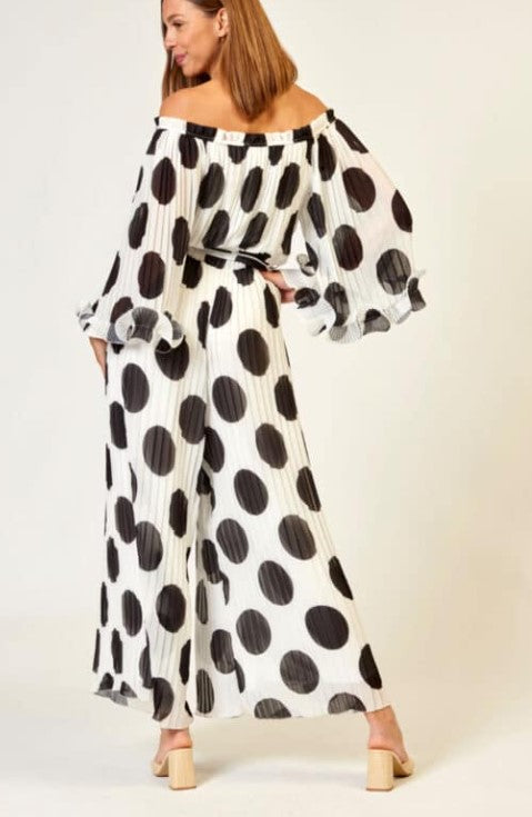 Chiffon black spotted Jumpsuit