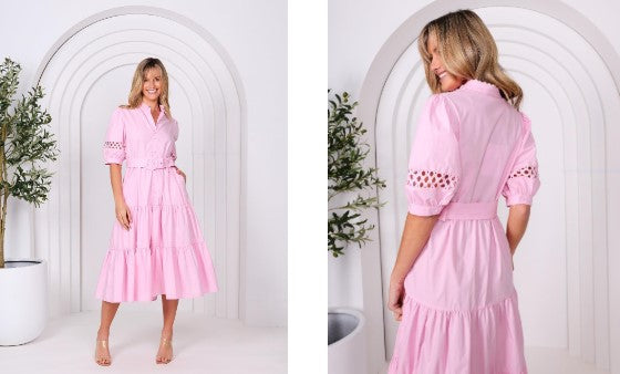 Grace Pink Cotton Dress