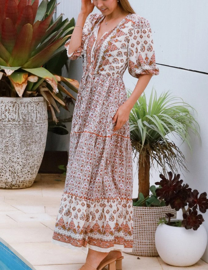 Tori Natural Maxi Dress