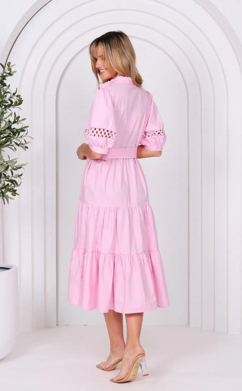 Grace Pink Cotton Dress