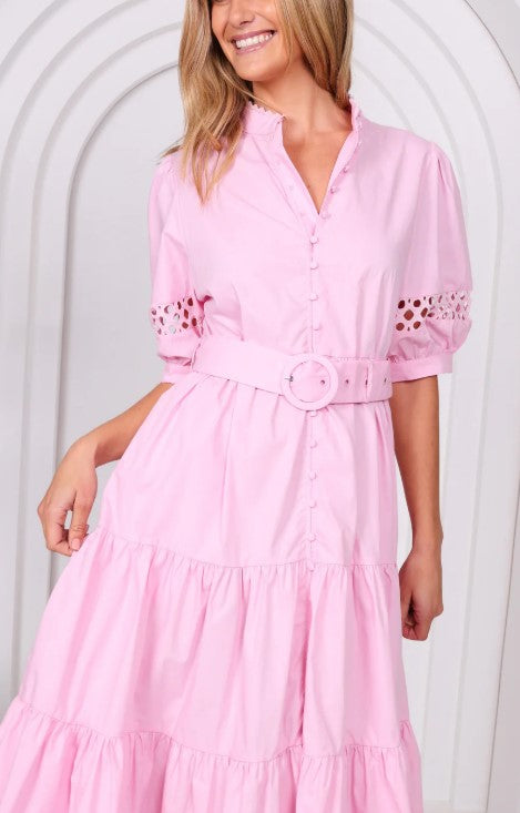 Grace Pink Cotton Dress