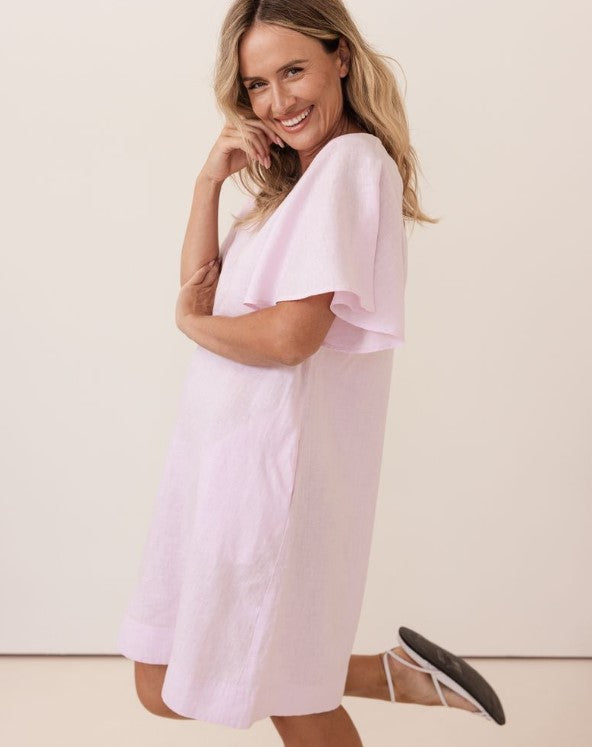 See Saw Pink Linen dress