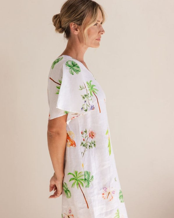 See Saw Linen Shirtdress Paradise
