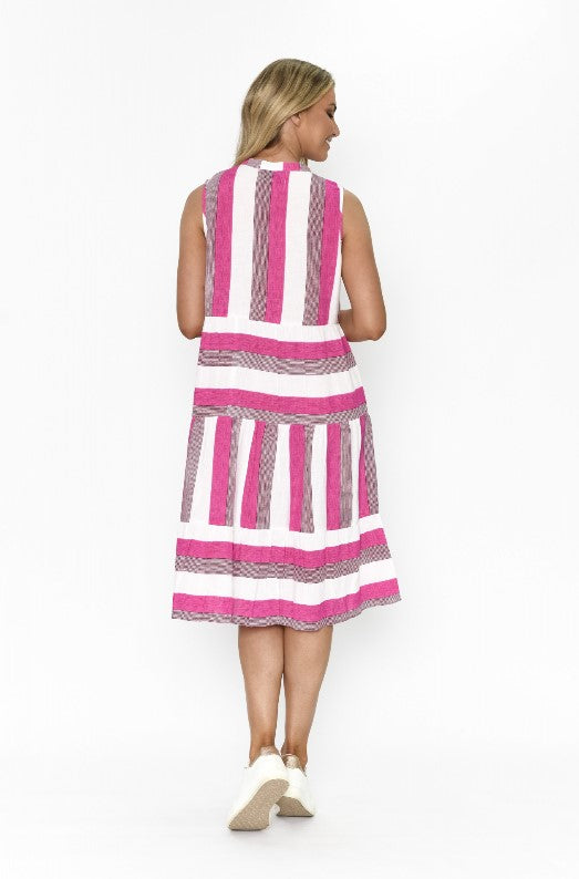Lily Fushia buttoned dress
