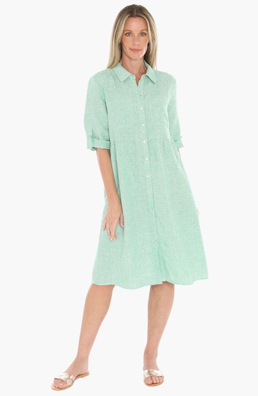 Apple/white check pocket dress