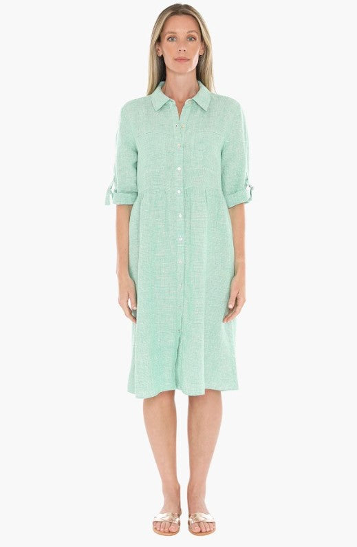 Apple/white check pocket dress