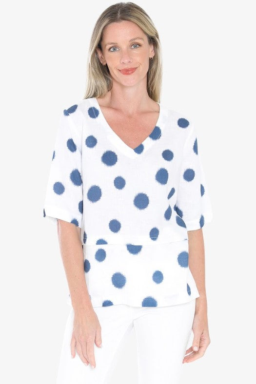 Scratch Spot navy blouse