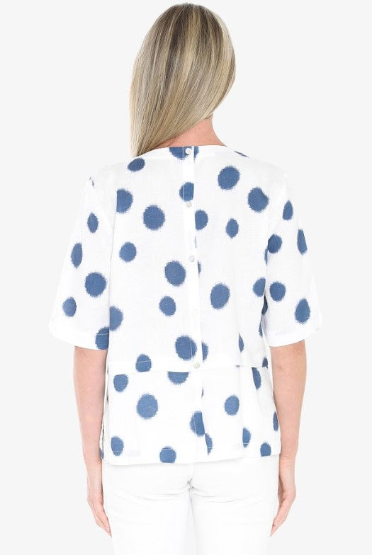 Scratch Spot navy blouse