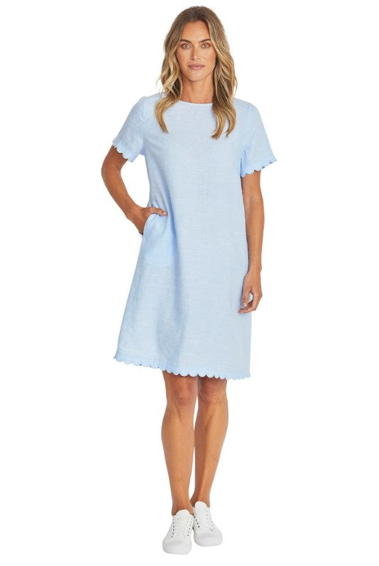Amalfi Linen Baby Blue dress