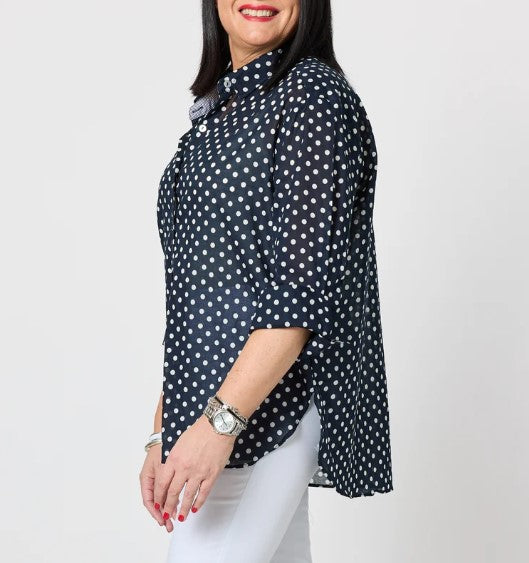 Get Spotty shirt Navy
