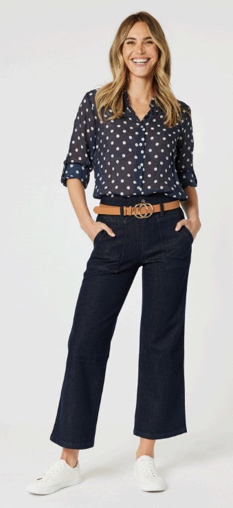 Get Spotty shirt Navy
