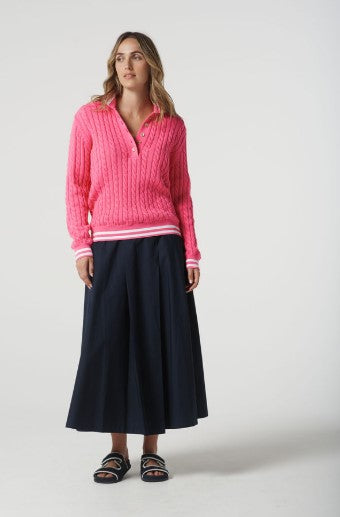 GC HOT Pink Cable knit