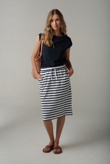 GC Navy stripe Skirt