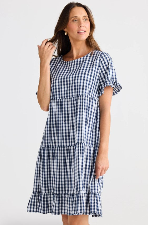 BT Clementine Navy Gingham dress