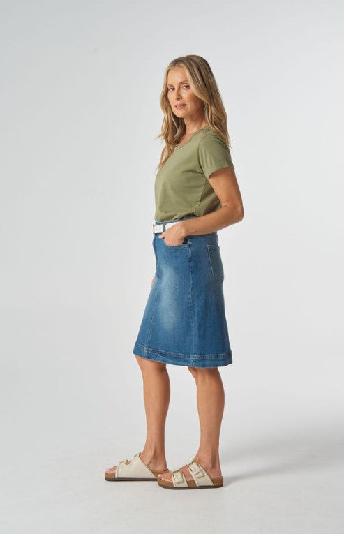 GC Denim Light Mid lenght skirt