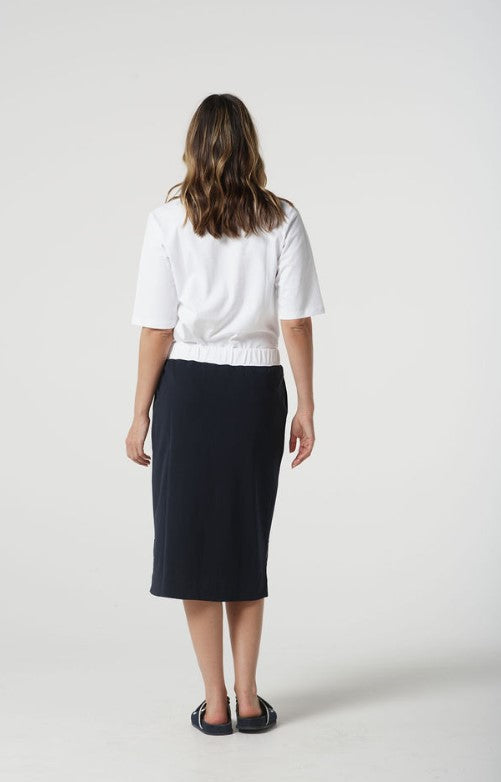 GC Navy mid lenght cotton skirt
