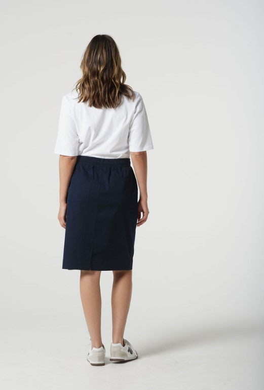 GC Navy mid lenght cotton skirt