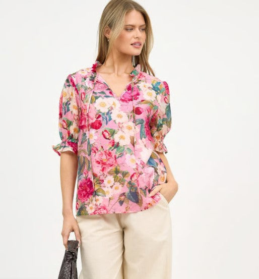 Tencil Pink Floral blouse