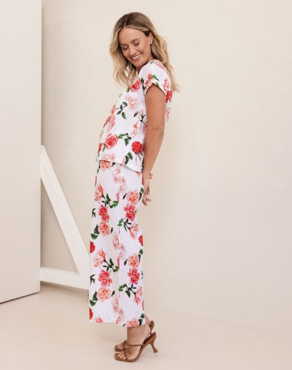 Linen Rose Pants