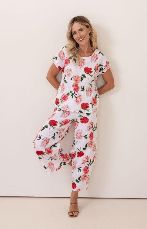 Linen Rose Pants