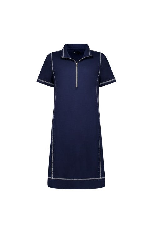 Vassalli Ink Cotton stitching dress