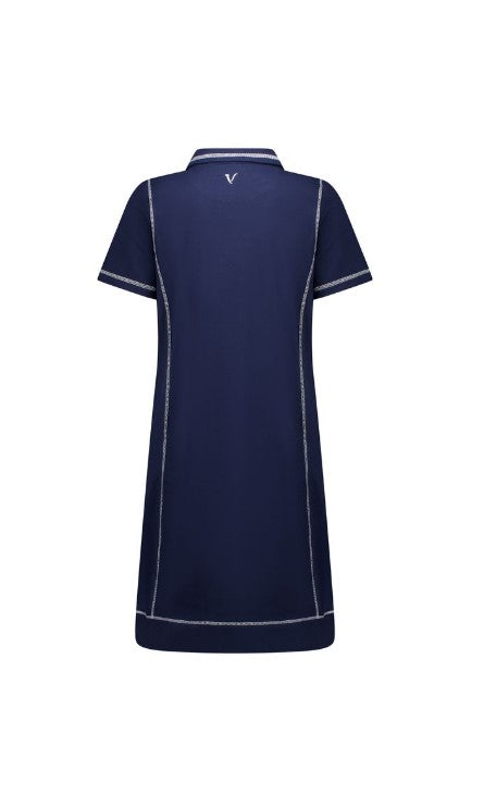 Vassalli Ink Cotton stitching dress