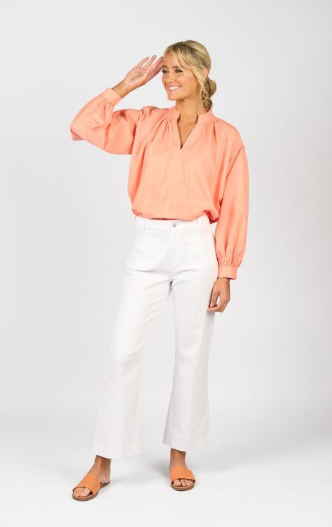 White denim Stright leg Jeans